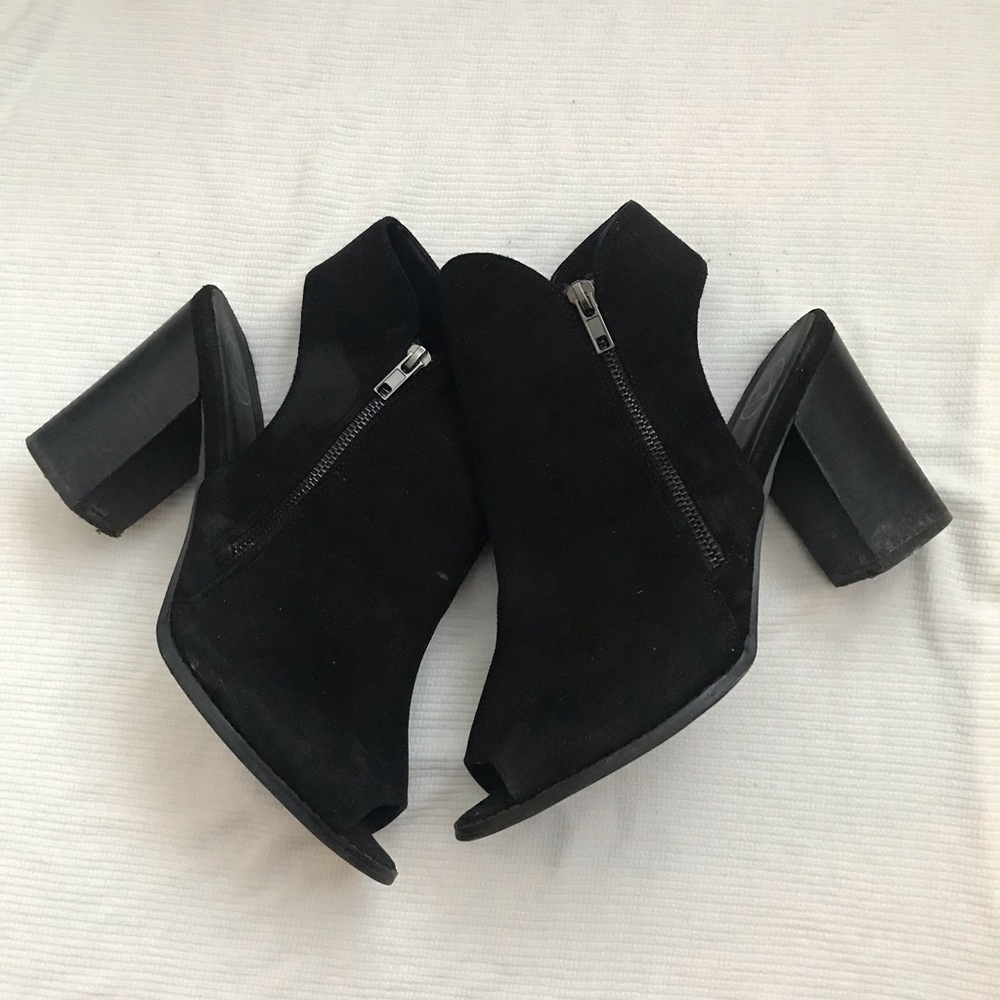 Misguided Black Peep Toe Booties - image 3